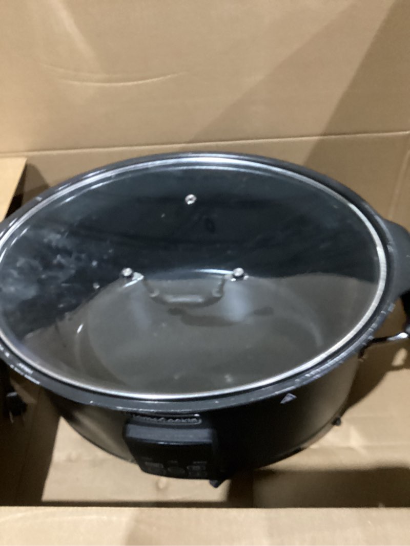 Condition photo showing As Is for HOMECOOKIN Slow Cooker, Extra Large 10 Quart Digital Programmable Slow Cookers with Timer, Dishwasher Safe Glass Lid & Crock, Kitchen Appliance for Families and Gatherings, Black Black 10 Quarts