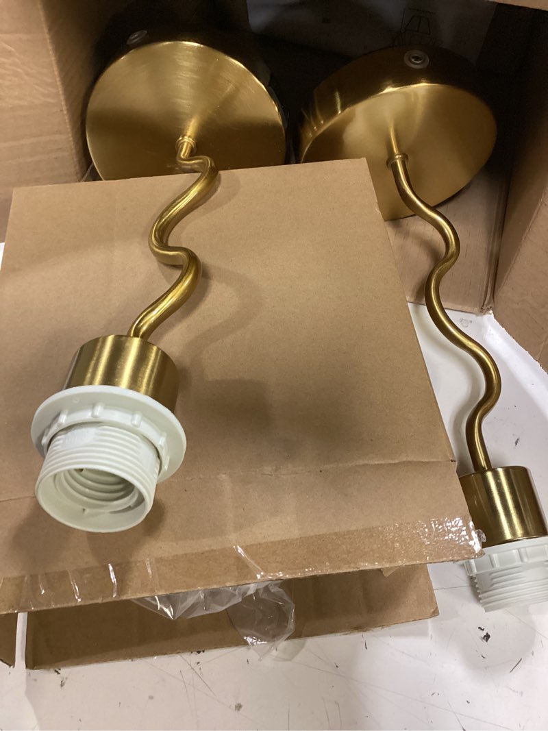 Condition photo showing Good Condition for eoeyyoyb pleated table lamp, set of 2 table lamps for bedroom, bedside lamps for nightstand with linen lampshade, modern lamp for bedroom home office decor, gold gold 2 set
