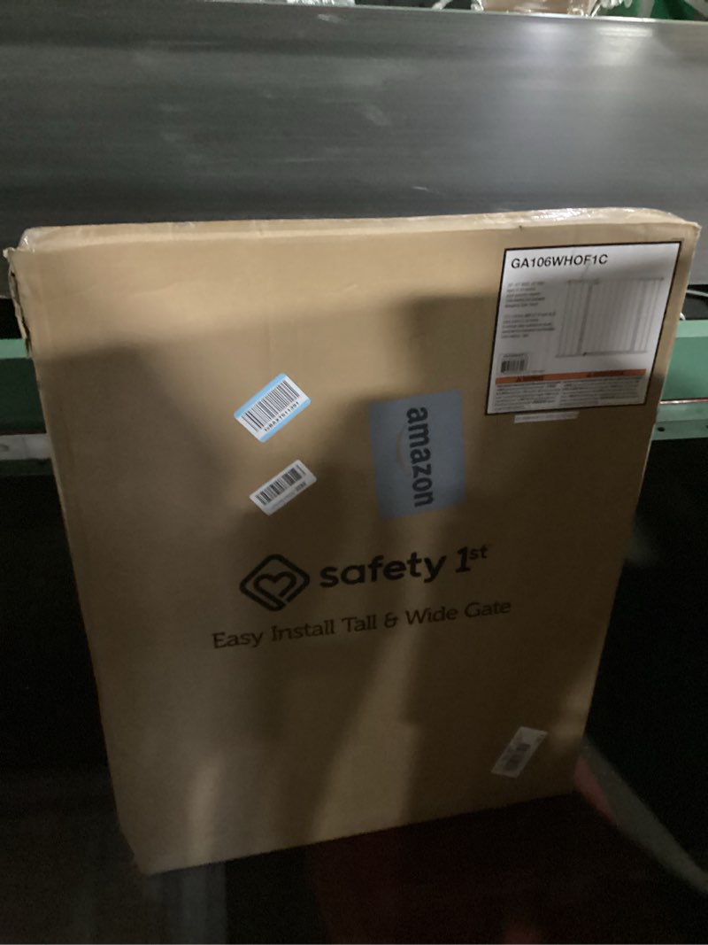 Condition photo showing New/Like New for Safety 1st Extra Wide Baby Gate with Door: Premium Child Safety, Extra Tall Gate for Doorways, Dog Gates, Easy Installation, 36" Tall & Wide, Fits 29"-47" 1-Pack 29" to 47" Wide x 36" Tall White
