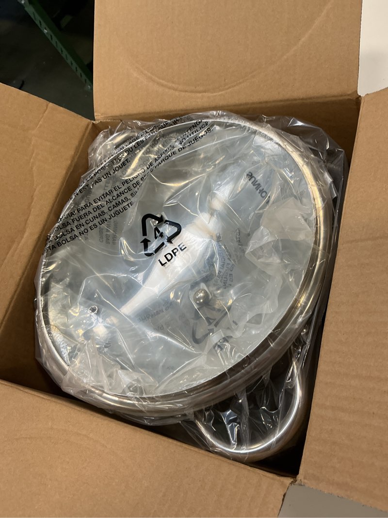 Condition photo showing Good Condition for SUNHOUSE 8 Quart Stock Pot with Lid - 3-Ply Bottom Stainless Steel Pasta Cooking Canning Dutch Oven Pot - Induction Compatible for All Stovetops - Dishwasher Safe & Oven Safe STOCK POT 8 Quarts