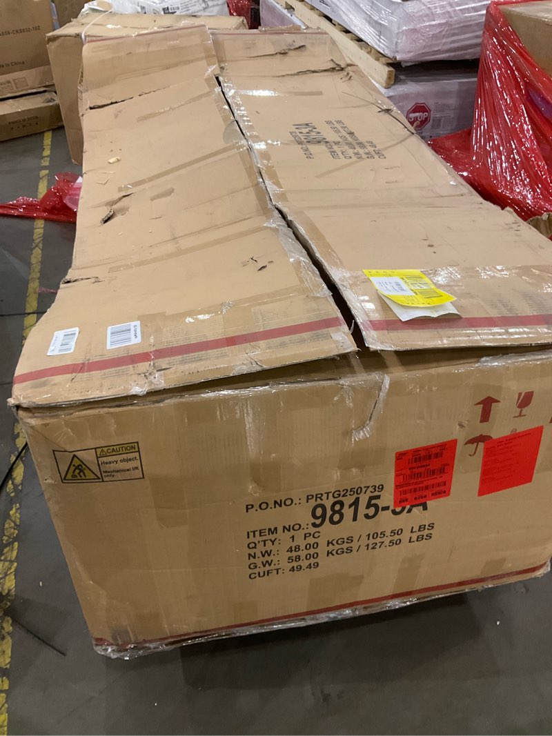 Condition photo showing As Is for Homelegance Croydon Traditional Two-Tone Sofa, 86"W, Brown PU Leather