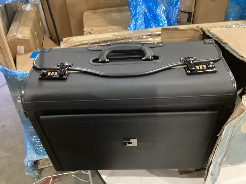Condition photo showing Good Condition for hammer anvil 19 wheeled briefcase rolling case sales sample pilot lawyer attache