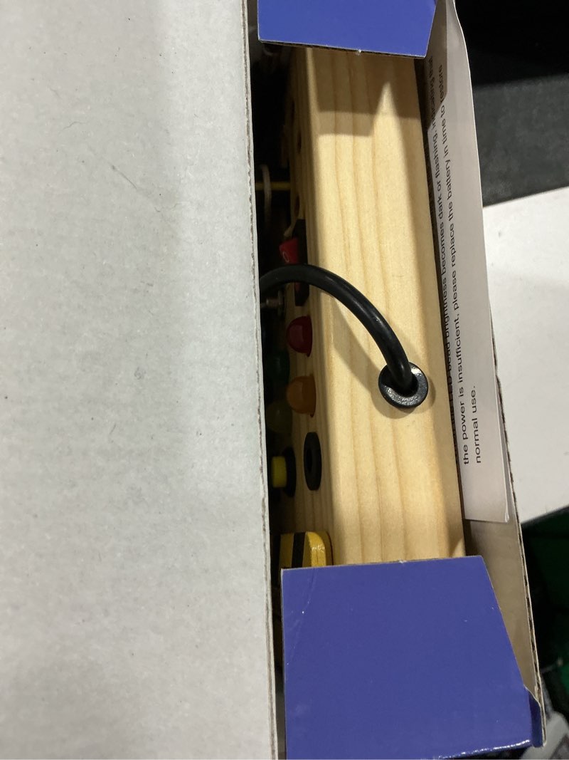 Condition photo showing Good Condition for montessori busy board toys: wooden sensory toy for toddler with led light up switch, educational/christmas/birthday gifts for 1-3 year old boys & girls led busy board