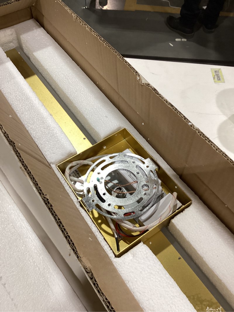 Condition photo showing Good Condition for SineRise LED Modern Bathroom Vanity Light Fixtures (32-Inch, 3000K/4000K/6000K, Dimmable), Gold Modern Acrylic Bathroom Wall Lighting Fixtures Over Mirror 32-Inch Gold
