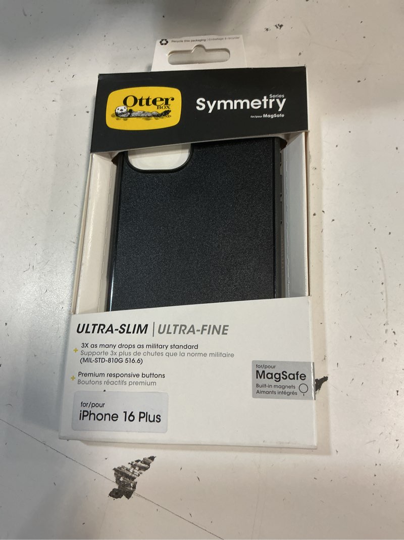 Condition photo showing Good Condition for otterbox iphone 16 plus - symmetry magsafe case - ultra-slim - raised edges protect camera & screen - non-retail packaging - black