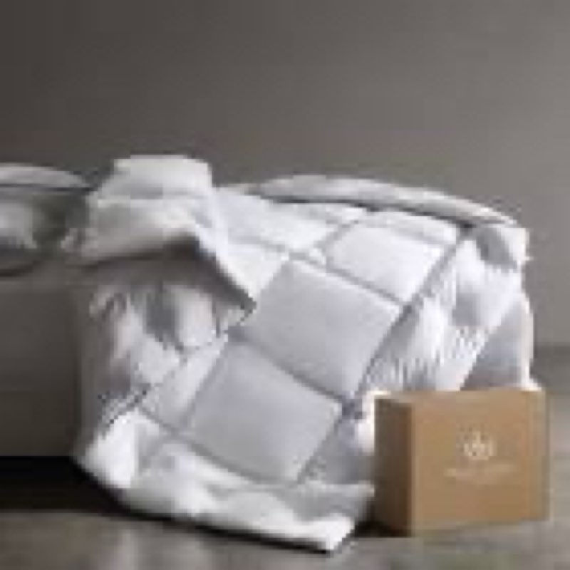 Pacific Coast Down Comforters Twin Size, 100% Cotton Duvet Insert, Extra Fluffy White Comforter, Ultra-Soft, Breathable, All Season Hotel Luxury Bedding Comforters, 8 Corner & Center Loops (68"x90")