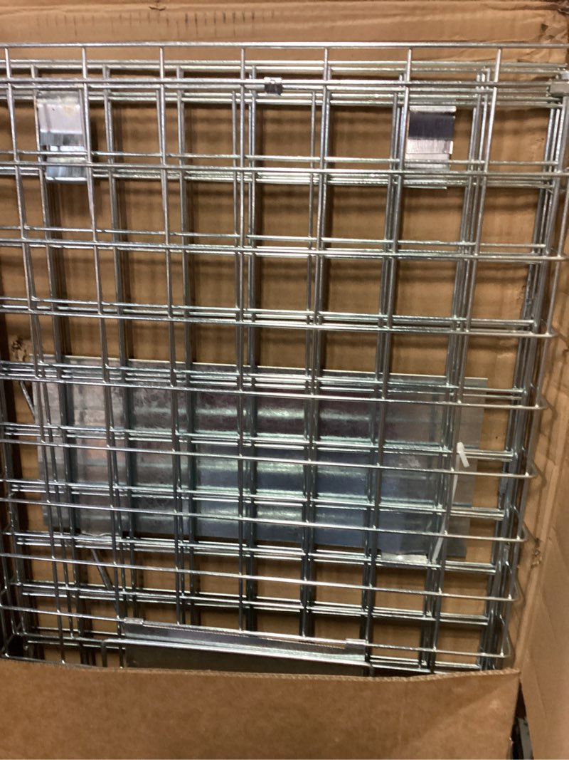 Condition photo showing Good Condition for 41.7" Live Animal Traps Cage with Cover, Large Foldable Humane Animal Trap for Stray Cats, Raccoons,Foxes,Coyotes,Bobcat,Squirrel, Skunk, Mole, Groundhog, Armadillo, Rabbit with Pedal Triggers 41.7" Trap Cage+Upgrade Black Cover