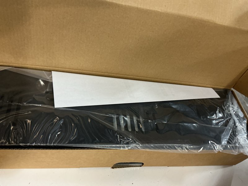 Condition photo showing New/Like New for soundbar mount, no drilling steel tv top shelf fits most of sound bars up to 15 lbs, universal sound bar tv mount bracket, sound bar stand compatible with samsung, sony, lg,bose, 33.8x4.7inch black 33.8"