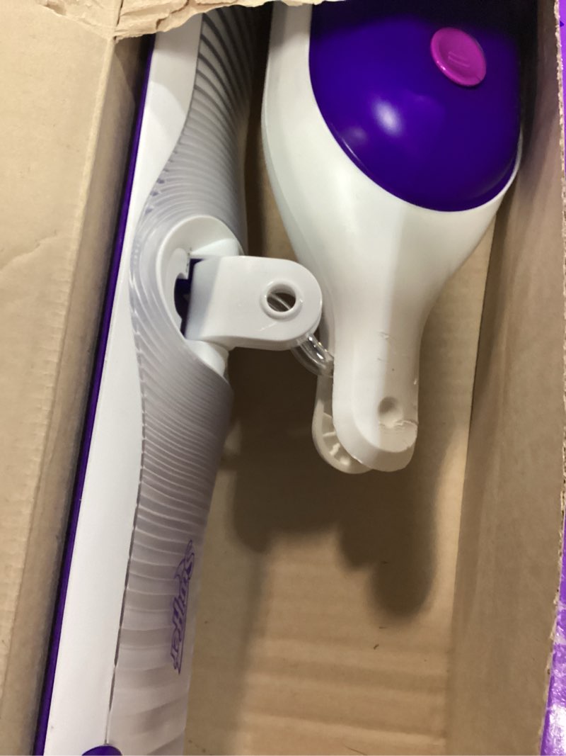 Condition photo showing Good Condition for Swiffer PowerMop Multi-Surface Mop Kit for Floor Cleaning, Includes PowerMop, 2 Mopping Pad Refills, 1 Cleaning Solution with Fresh Scent and 2 Batteries Purple and White