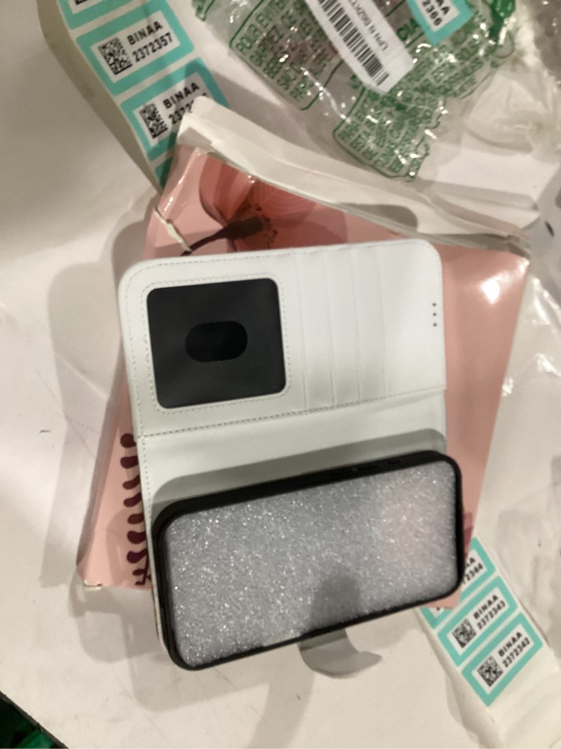Condition photo showing New/Like New for deenakin for iphone 17 pro wallet case with card holder + cash clip, rfid-blocking, military-grade drop protection & uv-printed artwork, magnetic closure with leather stand - wildflowers painting wildflowers painting iphone 17 pro - 6.3"