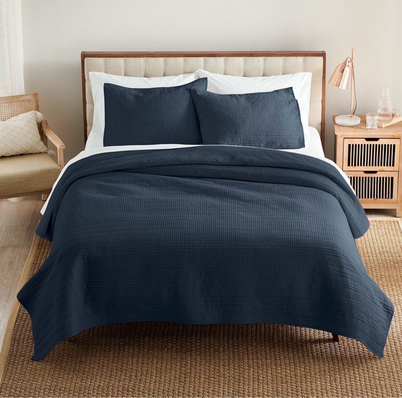 Sonoma Goods For Life® Waffle Quilt or Sham, Blue