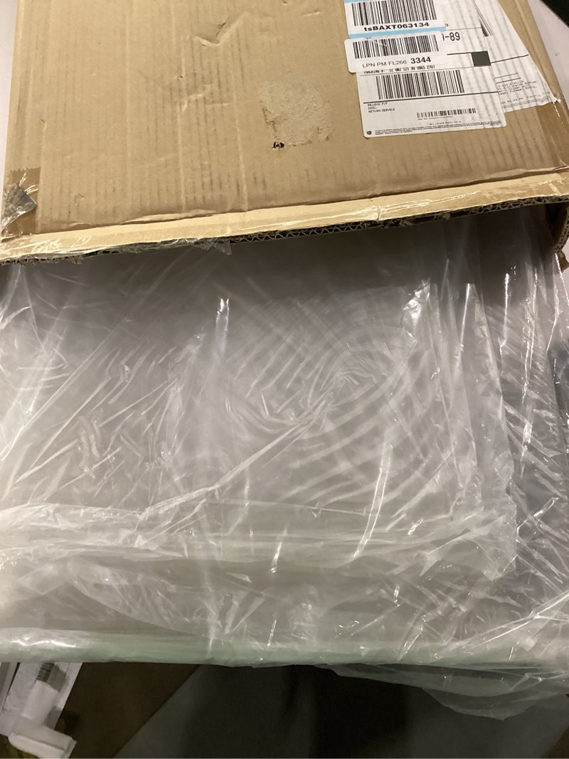 Condition photo showing New/Like New for 2x-large 15.7"x11.8"x9.8" acrylic display case, clear organizer box plastic holder with magnetic door for handbags, purses, boots, figures, book
