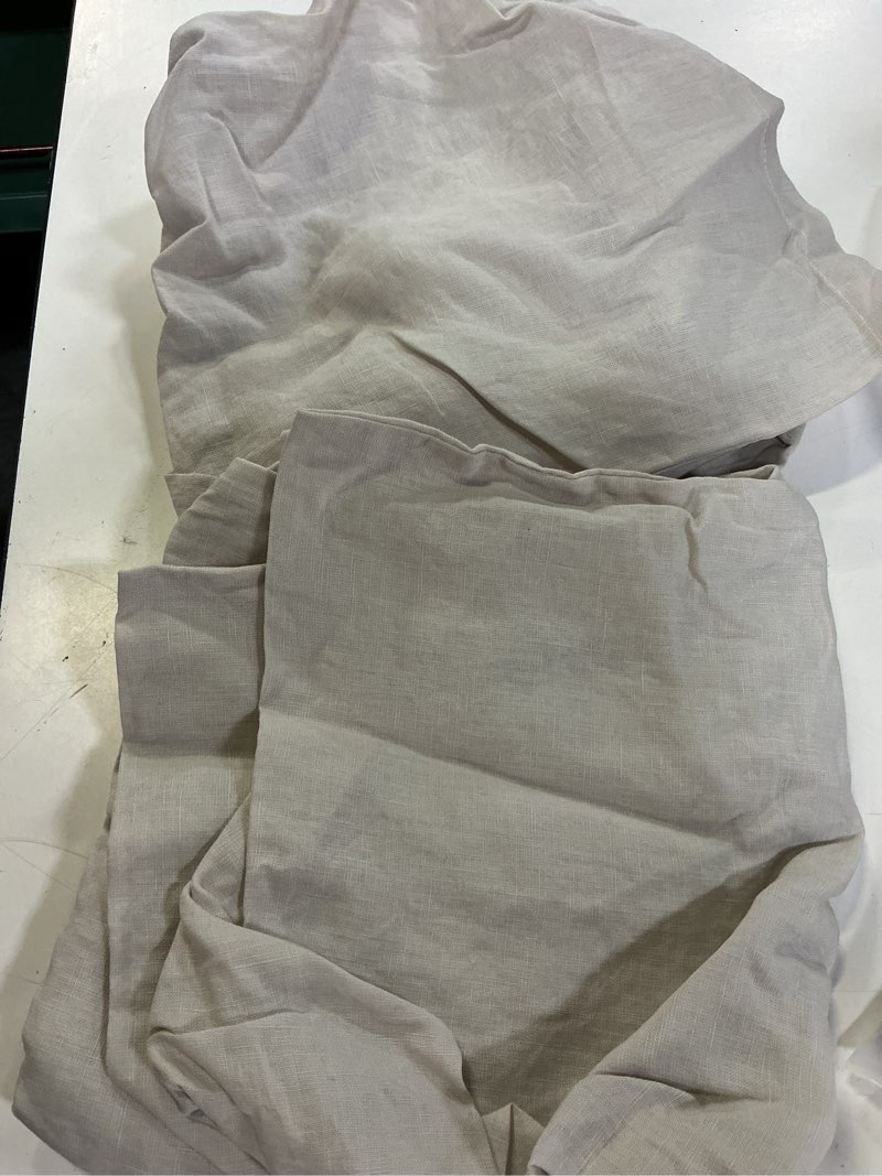Condition photo showing Good Condition for european linen sham set, king, sand