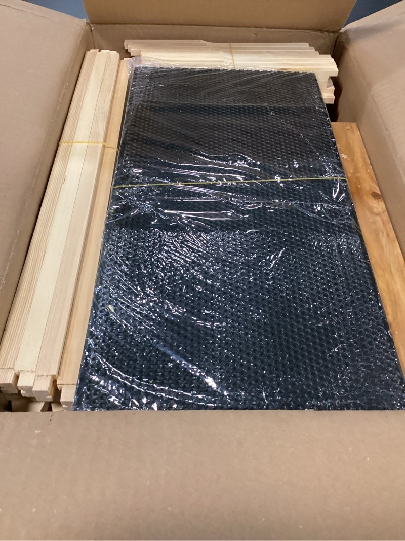 Condition photo showing Good Condition for beecastle heavy wax coated langstroth unassembled deep/brood box with frames and beeswax coated foundation sheet (8 frame)