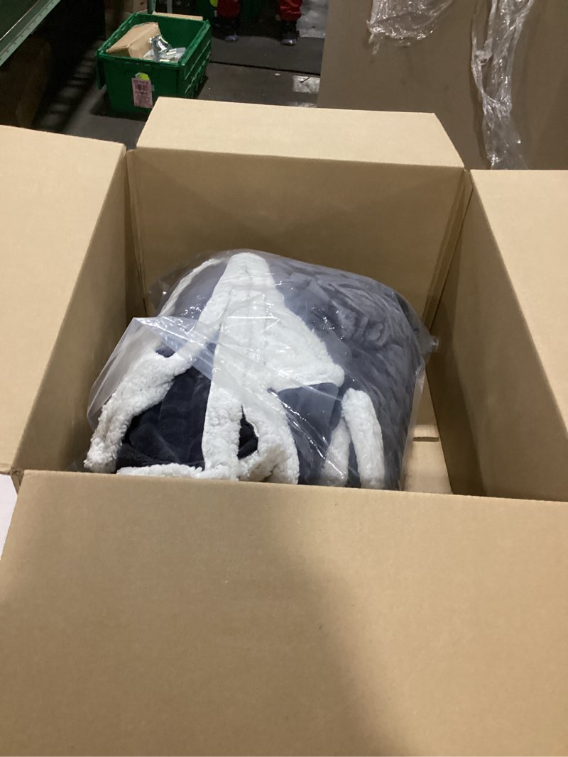 Condition photo showing Good Condition for BEAUTEX Sherpa Fleece Throw Blankets, Soft Fluffy Flannel Plush Blanket and Throw, Fuzzy Cozy Blue Cuddle Blankets for Couch Bed Sofa Adults (50" x 60", NavyBlue) Navyblue Throw-50"x60"
