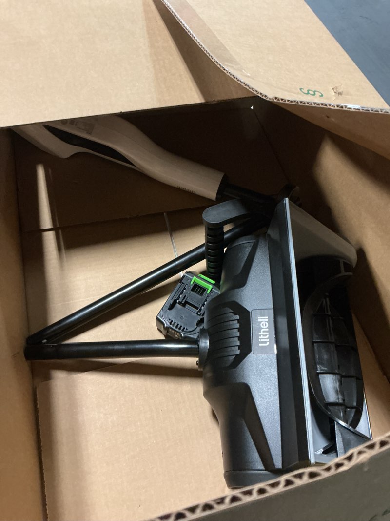 Condition photo showing As Is for Litheli Cordless Snow Shovel 20V, Brushless Lightweight Electric Power Shovel for Snow Removal, Includes 4.0 Ah Battery, Easy to Use Snow Blower for Driveways, Sidewalks, Decks & Patios U20 20V Brushless Snow Shovel 12''