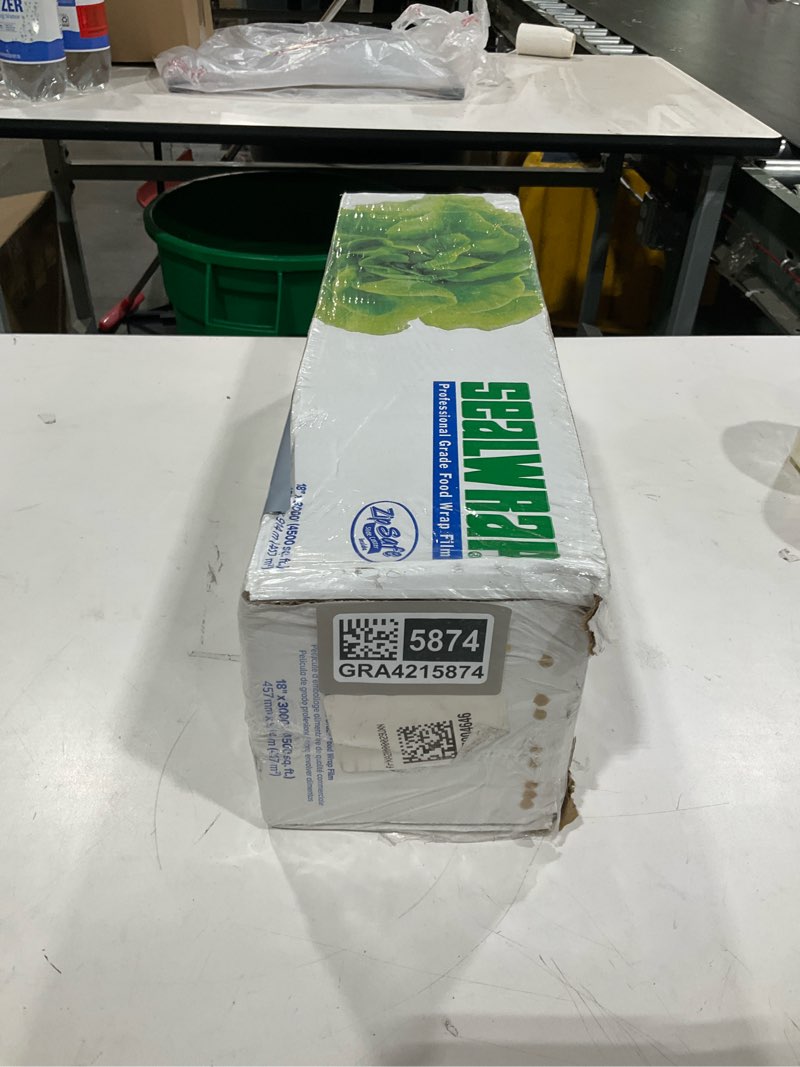 Condition photo showing New/Like New for sealwrap-30510700 zipsafe plastic wrap, 18" wide by 3000' length, pvc, clear 18" x 3000'