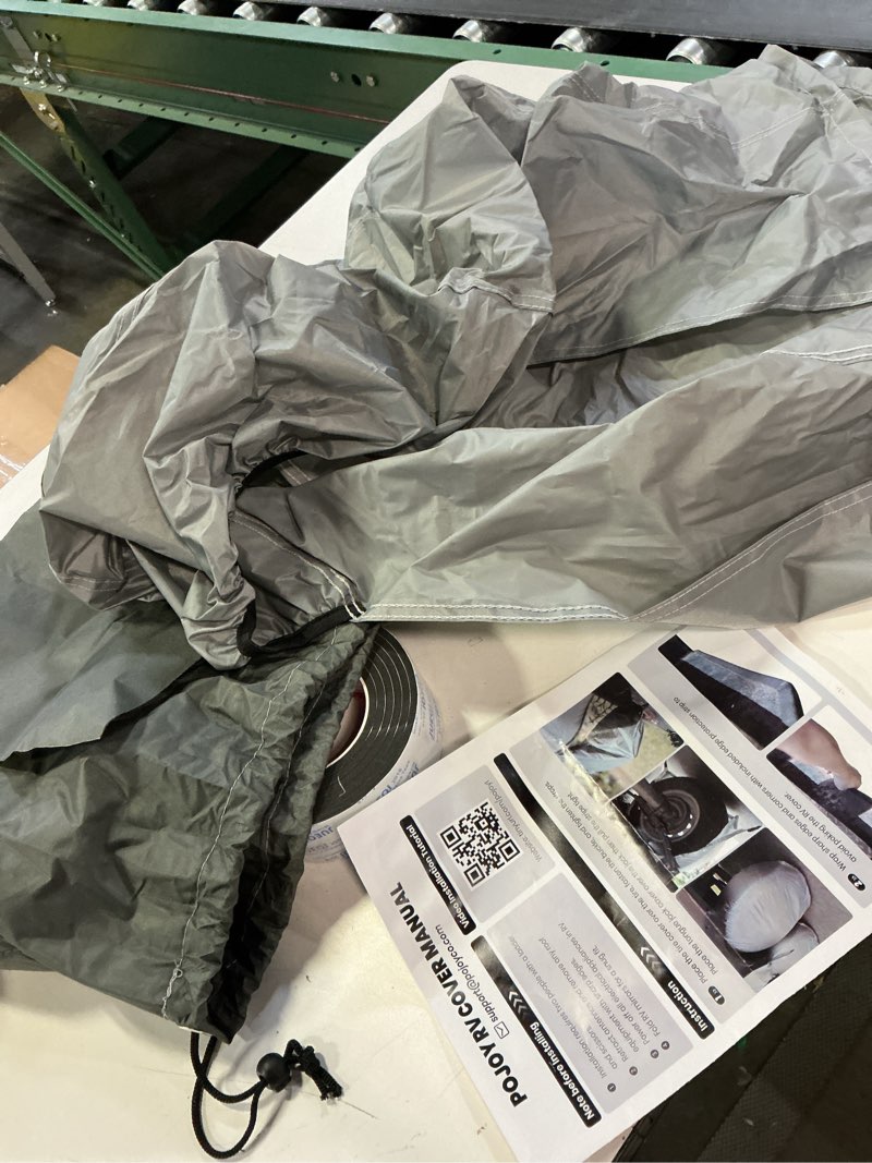 Condition photo showing As Is for (similar product)explore land tire covers 4 pack - tough wheel protector for truck, suv, trailer, camper, rv universal fits tire diameters 26-28.75 inches, charcoal charcoal m (fits tire diameters 26''-28.75'')