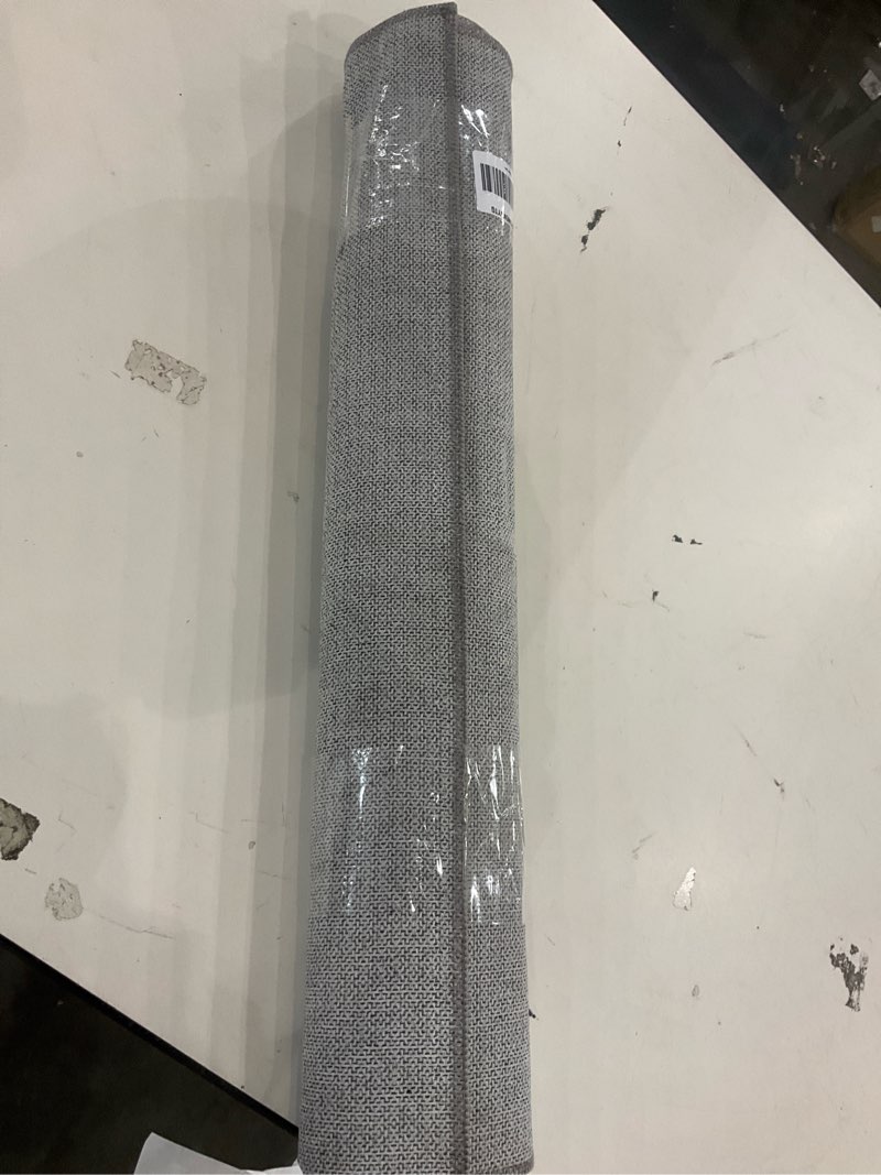 Condition photo showing As Is for Loloi Layla Collection LAY-01 Brick/Blue 2'-6" x 12'-0" .13" Thick Runner Rug, Soft, Durable, Vintage Inspired, Distressed, Low Pile, Non-Shedding, Easy Clean, Printed, Living Room Rug 2'6" x 12' (Rectangular) Brick / Blue