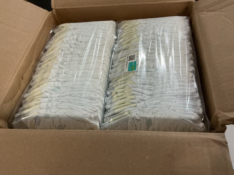 Condition photo showing New/Like New for pampers swaddlers diapers, size 1 (8-14 lbs), 198 count, absorbent, keeps baby dry and comfortable, skin safe disposable baby diaper (packaging may vary) size 1 198