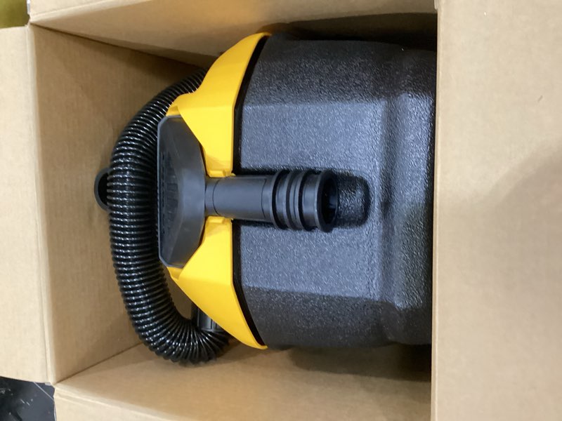 Condition photo showing As Is for dewalt 20v max cordless shop vac, wet dry vacuum cleaner, portable 2 gallon wet dry vac, strong suction shop vacuum with hepa filter, tool only (dcv580h)