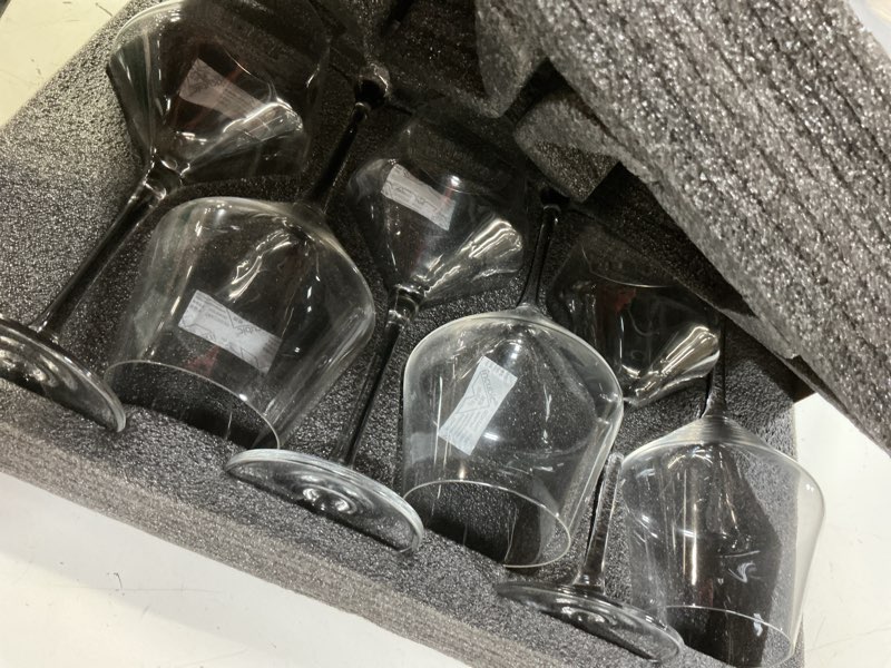 Condition photo showing Good Condition for coccot wine glasses,white red wine glasses set of 6,lead-free premium crystal clear glass,hand blown italian style burgundy long stem wine glasses,great gift packaging(16oz,6pack)