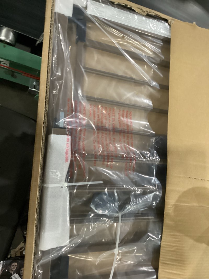 Condition photo showing New/Like New for cumbor 29.7-40.6" baby gate for stairs, mom's choice awards winner-dog gate for doorways, pressure mounted auto-close pet gates for dogs indoor, safety child gate with easy walk thru door, brown brown 29.7-40.6"w x 30.5"h