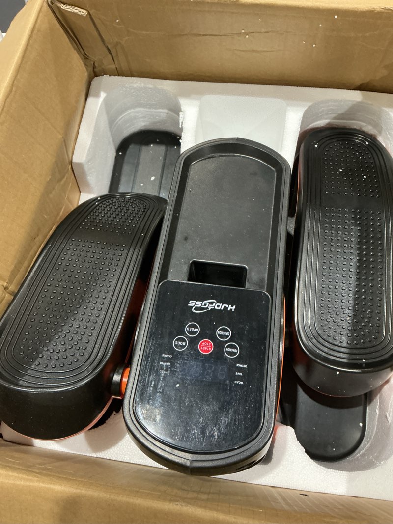 Condition photo showing Good Condition for under desk elliptical machine, ellipse leg exerciser as seen on tv for seniors adults with 12 adjustable speed, quiet & portable seated pedal exerciser with remote control & non-slip foot straps