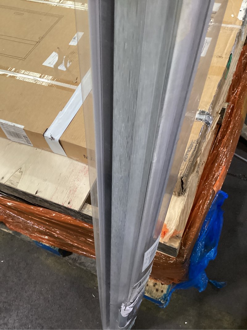 Condition photo showing As Is for zebra roller window blinds,custom cut to size,roller blinds dual layer roller shade blinds, gray,fixed 72 incheshigh,57 inches width gray 57"w x 72"h
