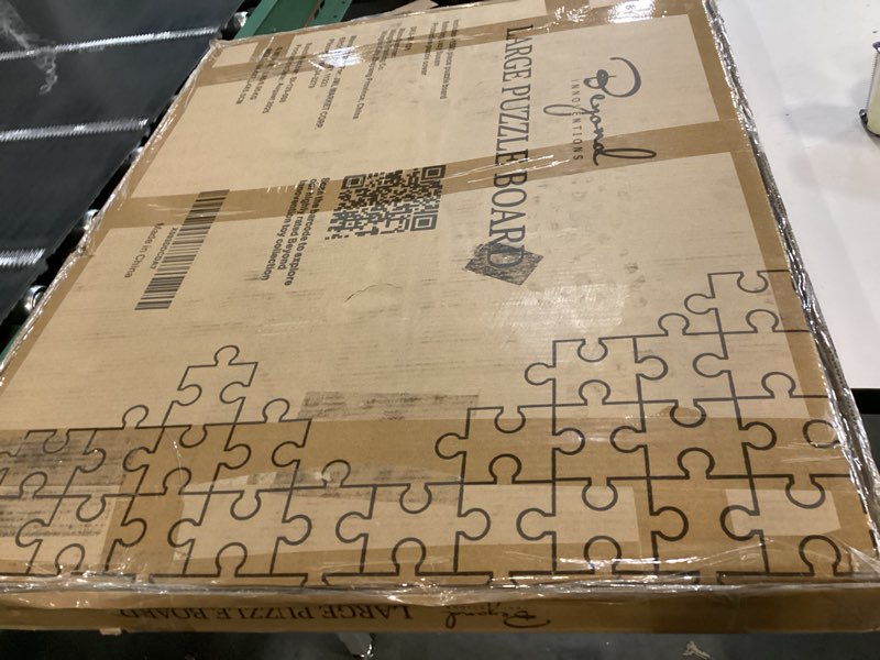 Condition photo showing New/Like New for 1500 piece wooden jigsaw puzzle board - 6 drawers, preassembled rotating puzzle table | 35” x 28” jigsaw puzzle board | puzzle cover included - portable tables for adults and kids