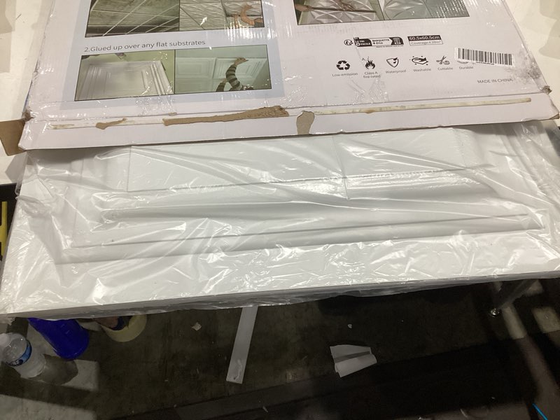 Condition photo showing New/Like New for decorative 3d ceiling tile white 60.5 x 60.5