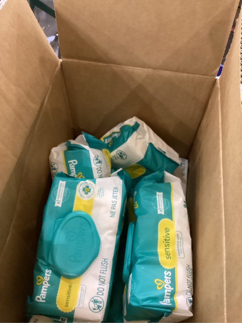 Condition photo showing As Is for Pampers Sensitive Baby Wipes 12X Flip-Top Packs 1008 Wipes (Select for More Options)
