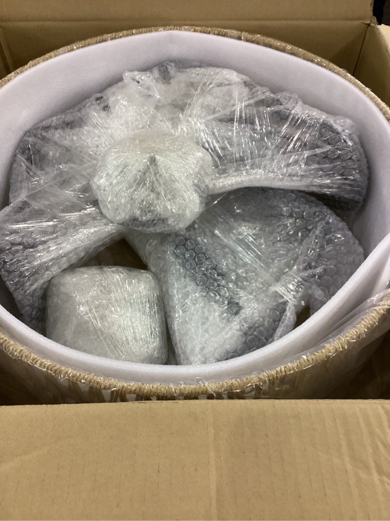 Condition photo showing Good Condition for INTERMAKA BOHO RATTAN CHANDELIER