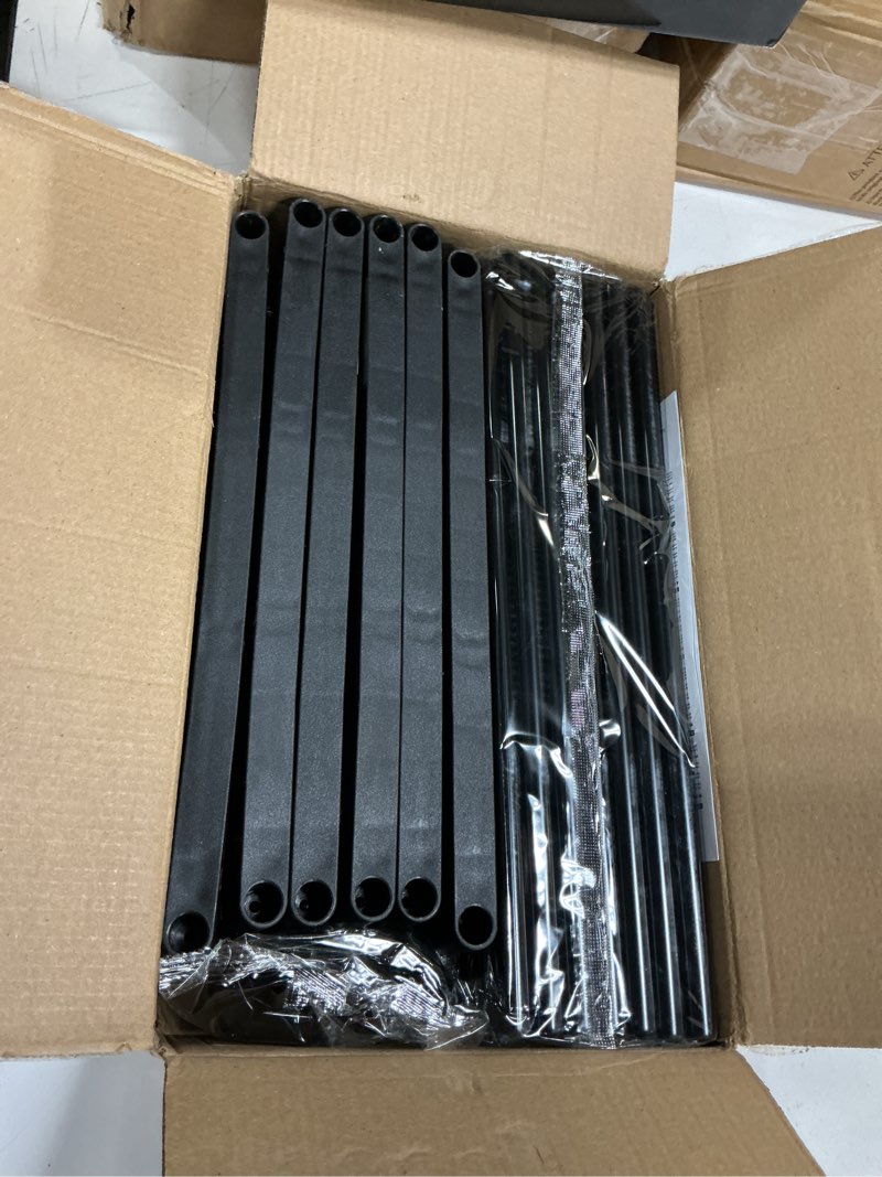 Condition photo showing New/Like New for SONGMICS Shoe Rack, 4-Tier Shoe Organizer, Metal Storage Shelf, Upright or Upside Down, for 20-25 Pairs, Stackable, for Entryway, 11.8 x 36.2 x 29.1 Inches, Black ULSA14BK Black 4 Tiers (36.2"W)