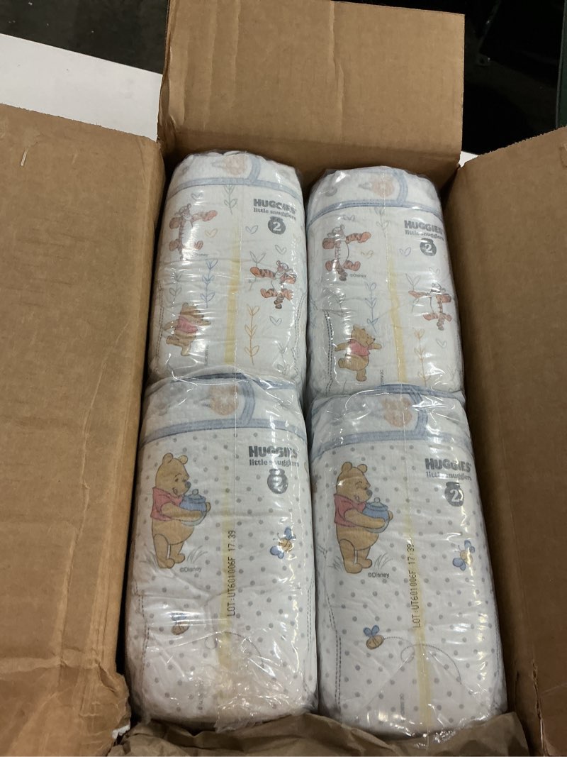 Condition photo showing Good Condition for huggies size 2 diapers, little snugglers baby diapers, size 2 (12-18 lbs), 84 count, packaging may vary size 2 84