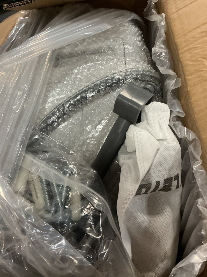 Condition photo showing Good Condition for Ayleid Retractable Garden Hose Reel,1/2 in x 65 ft Wall Mounted Hose Reel, with 9- Function Sprayer Nozzle, Any Length Lock/Slow Return System/Wall Mounted/180°Swivel Bracket (Gray) 65FT Light Gray