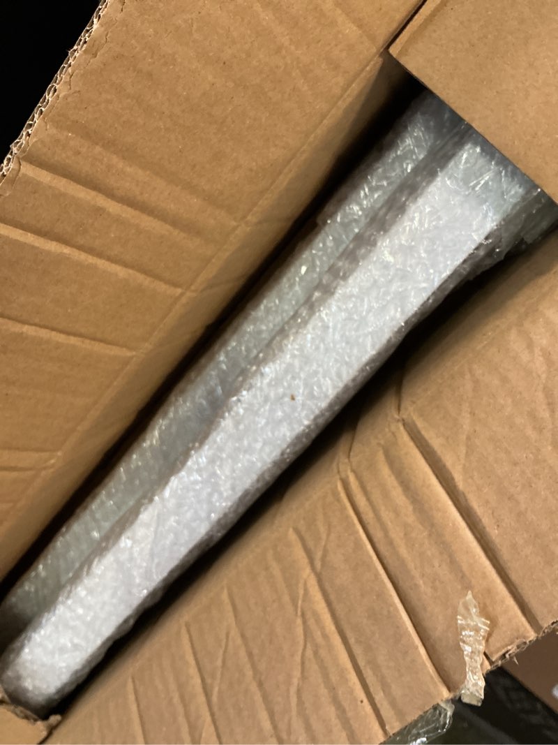 Condition photo showing As Is for 7FT White Industrial Iron Hand Railing, Wall Support Handle for Indoor Stairs & Outdoor Decks, Non-Slip & Rust-Resistant