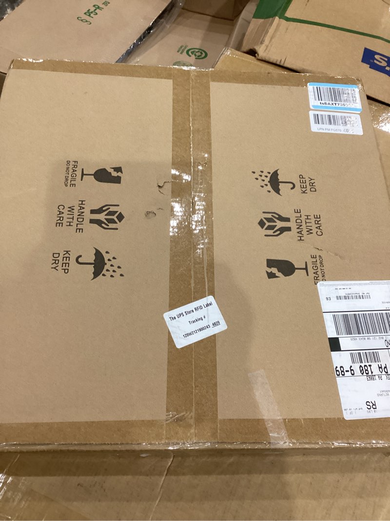 Condition photo showing Good Condition for Modern LED Ceiling Light 90W Dimmable Ceiling Light Fixture with Remote Control 5 Rings Flush Mount Ceiling Light Gold Acrylic Chandelier LED for Living Room Bedroom Kitchen Light fixtures(4+1G01) Gold 5 Rings