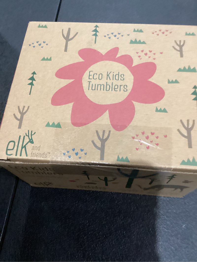 Condition photo showing New/Like New for elk and friends stainless steel cups | mason jar 10oz | kids & toddler cups with silicone sleeves & silicone straws with stopper | sippy cups, spill proof cups for kids, smoothie cups