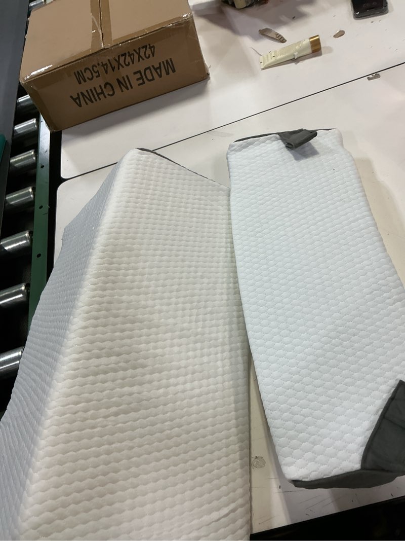 Condition photo showing As Is for 6PCS Wedge Pillow Set for After Surgery, Bed Wedge Pillow Post Surgery, Wedges Pillows for Back Pain Relief, Acid Relux, Sit Up Pillow for Beds, Beds Wedges & Body Positioners, White/Grey(similar no same)