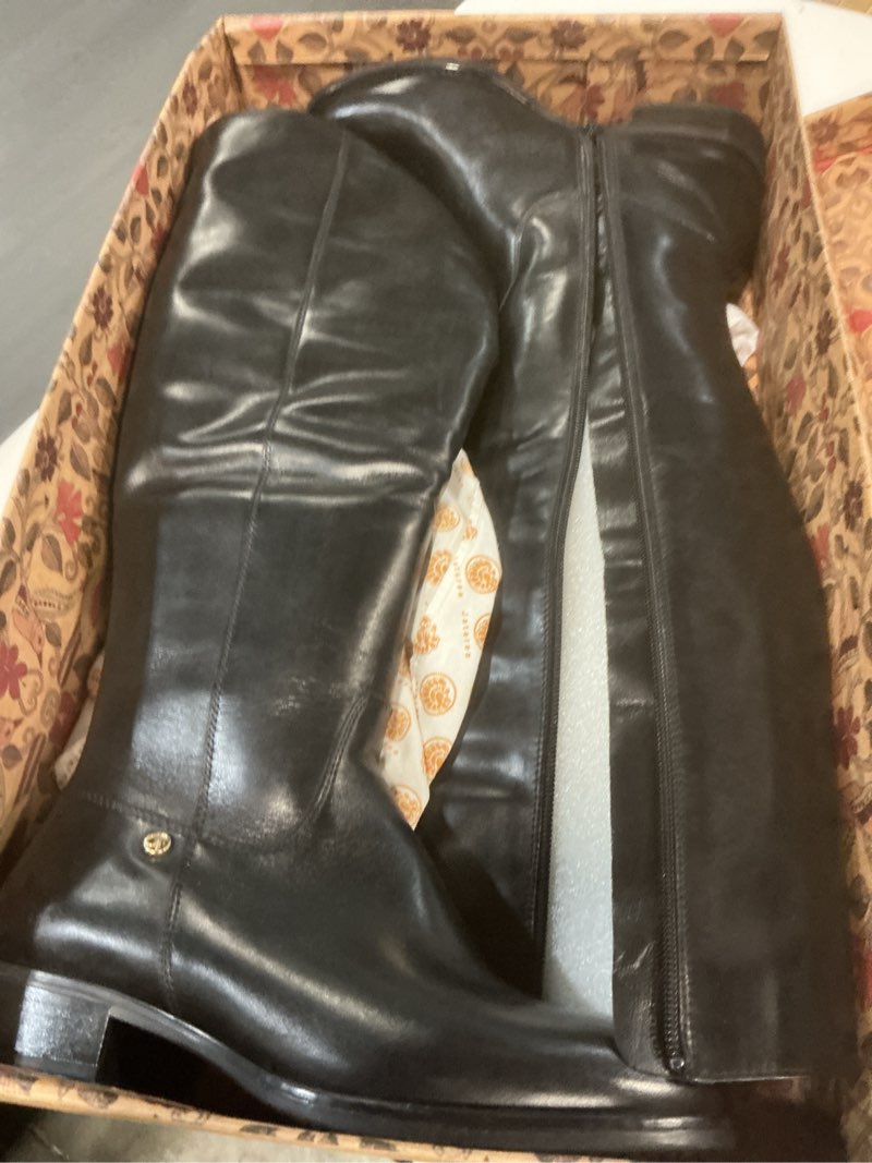 Condition photo showing Good Condition for JATAREA Women's Leather Knee-High Boots - Stylish Block Heel - Comfortable Bootie for Females - Cushioned Insole for Comfort - Durable and Versatile Design 8 M Jatarea Nolok- Black