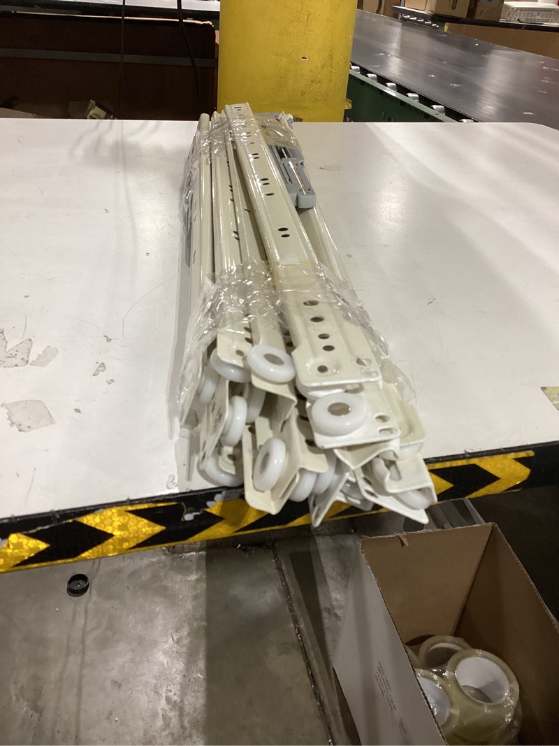 Condition photo showing As Is for incomplete  multi pack reliabilt 20-in 3/4 extension soft close bottom mount european 50-lb load capacity white