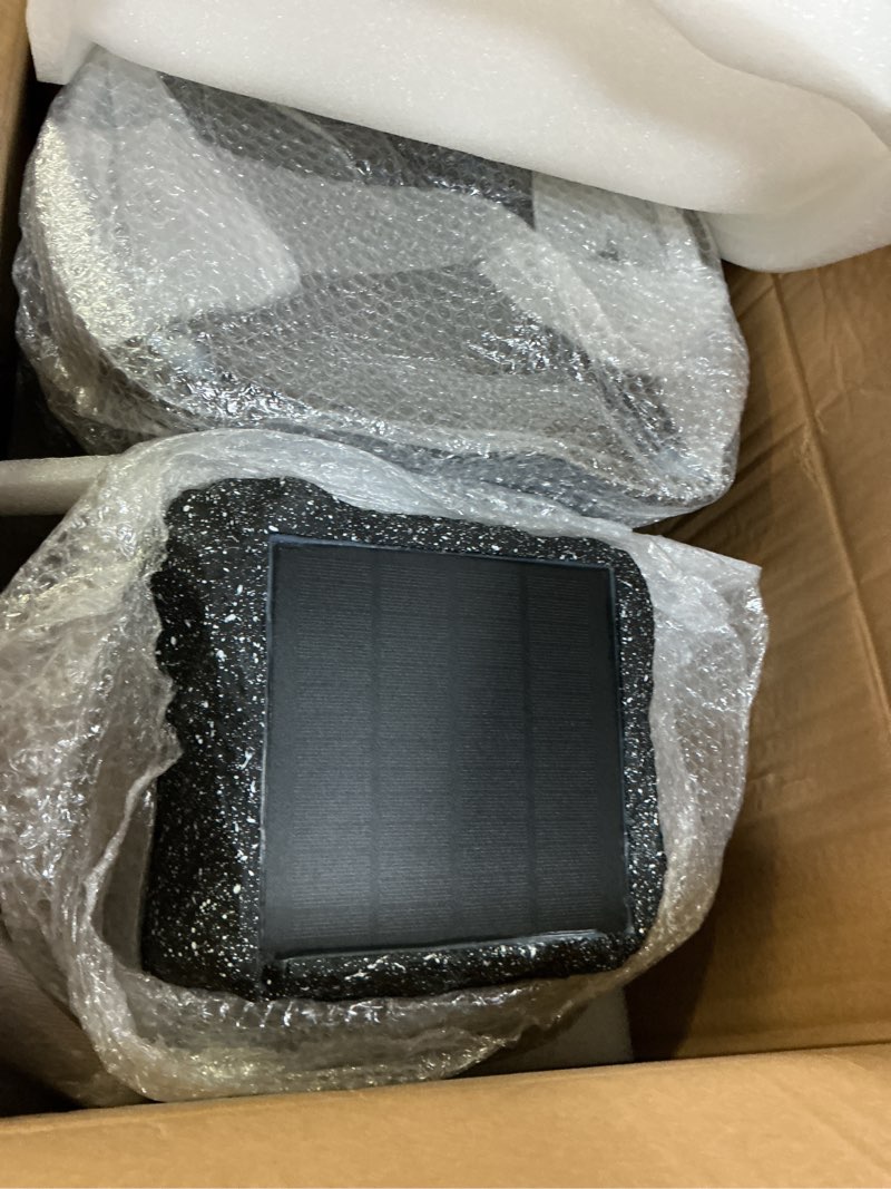 Condition photo showing Good Condition for herdio 8" rock bluetooth speakers outdoor waterproof ipx7 wireless solar max 240 watt, tws connection powered with rechargeable battery for garden patio deck pool backyard?gray?1pair?