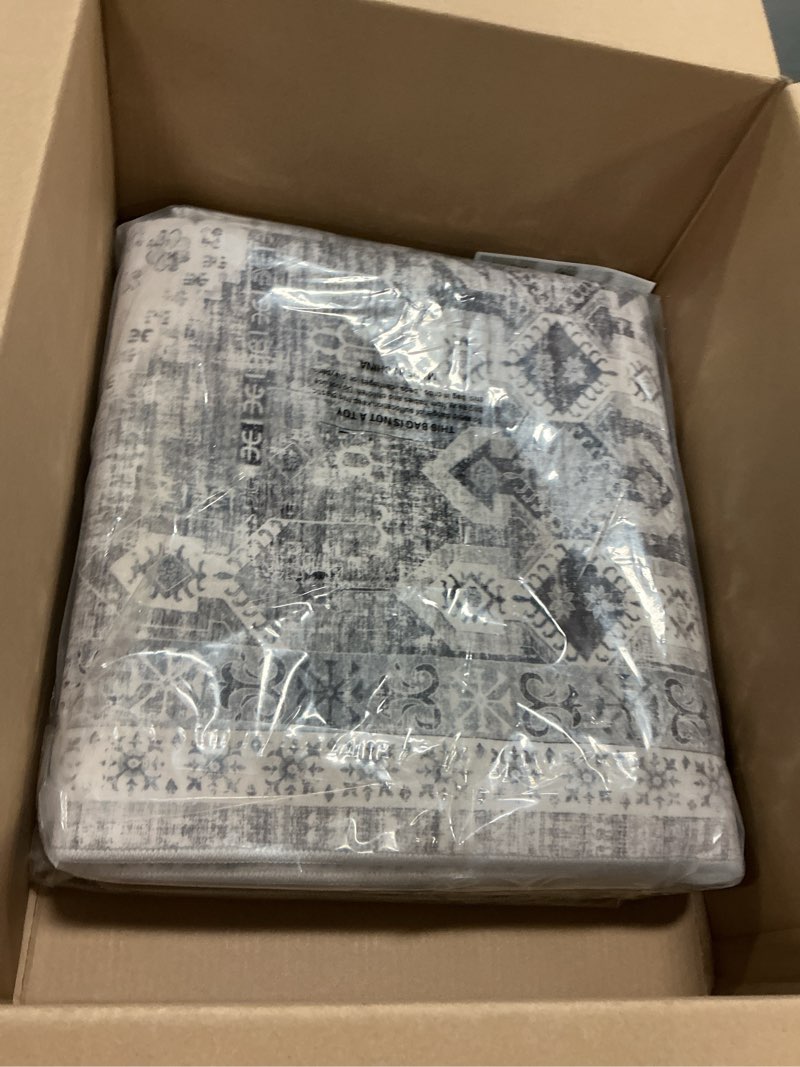 Condition photo showing Good Condition for RUUGME 3x20 Washable Runner Rug - Extra Long Vintage Hallway Rugs with Non Slip Backing Soft Stain Resistant Carpet for Kitchen Bedroom Distressed Home Decor Floor Mat for Living Room 3x20 Grey 3' x 20' (Runner) Grey