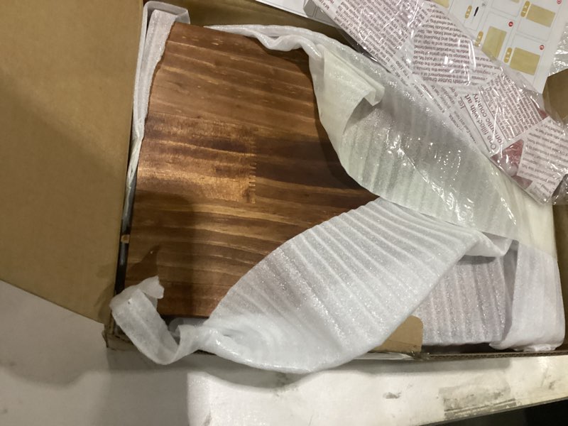 Condition photo showing Good Condition for Sunhoo Bread Box for Kitchen Countertop Wooden Bread Storage Container Bin 2 Layer Breadbox Holder Large Capacity Keeper Vintage Farmhouse Food Organizer Pantry Shelf Acrylic Window (Brown)