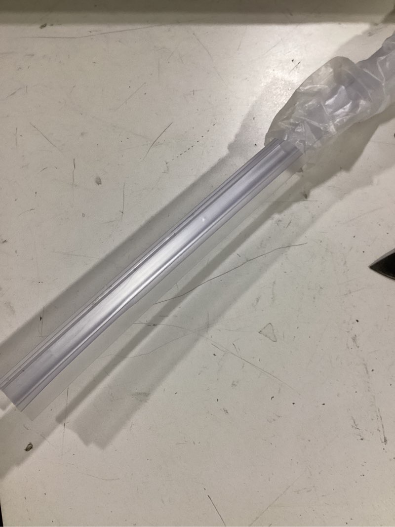 Condition photo showing Good Condition for frameless shower door bottom seal shower sweep with drip rail for 3/16 inch glass,36 inch long, vinyl, clear for 3/16" glass bottom seal