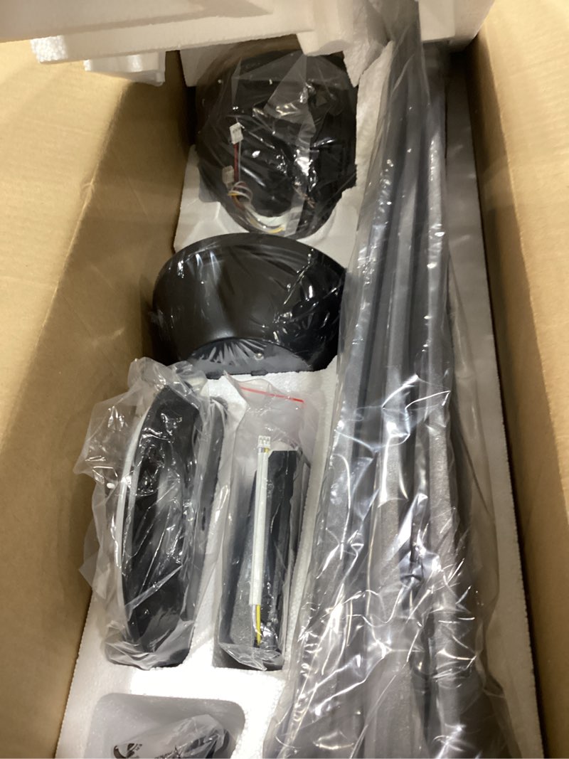 Condition photo showing New/Like New for Depuley 52-Inch Ceiling Fan with Light: Black 3 Blade Outdoor Fans for Patios - Dimmable Indoor Fan with Remote Control Living Room Fandelier Ceiling Fans Ultra Quiet DC Motor Reversible 6 Speed Timer Black 52 inch-with light
