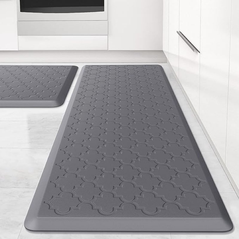 Similar Kitchen Mat [2 PCS] Cushioned Anti-Fatigue Floor Mat, Waterproof Non-Skid Ergonomic Comfort Foam Rugs, Standing Mat for Kitchen, Floor,Office, Sink, Laundry(Grey)