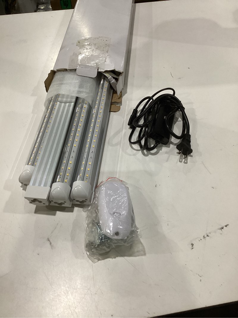 Condition photo showing Good Condition for t5 led grow light for indoor plants 2ft, 1-22h timer (4*18w, 500w equivalent) full spectrum sunlight, plant growing lamp strips with remote control for flowers shelf, greenhouse, indoor garden
