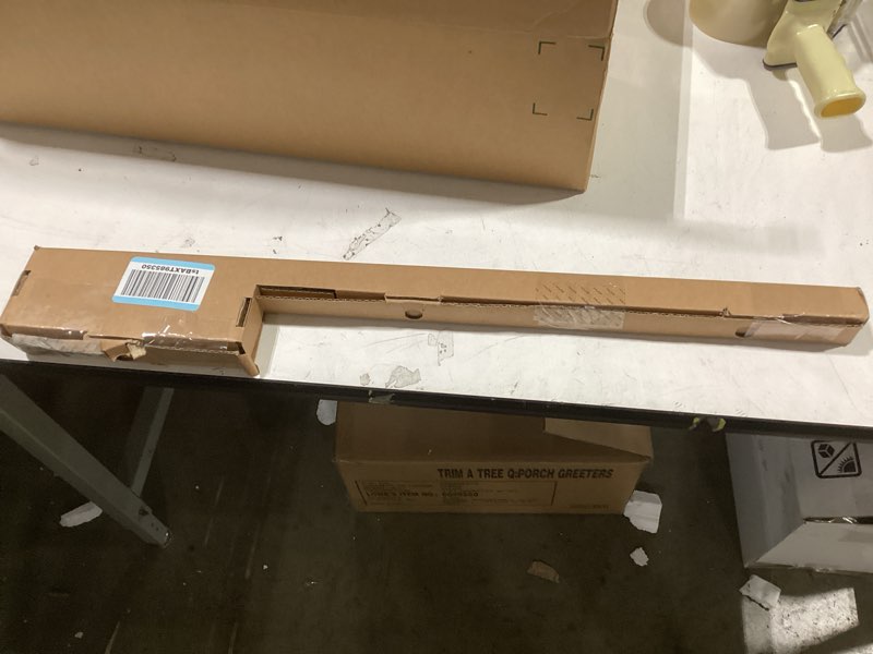 Condition photo showing As Is for Ivilon Drapery Window Curtain Rod - End Cap Style Design 1 Inch Pole. 28 to 48 Inch Color Black 28 to 48 in.